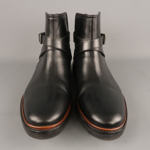 COACH Size 11 Black Leather Wrap Strap Ankle Boots