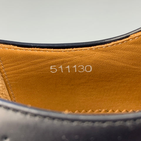 PAUL SMITH Zapatos con cordones y punta de ala de cuero perforado negro Talla 7