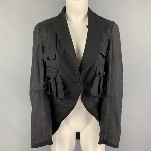COMME des GARCONS Size S Black Wool Tails Reversible Jacket
