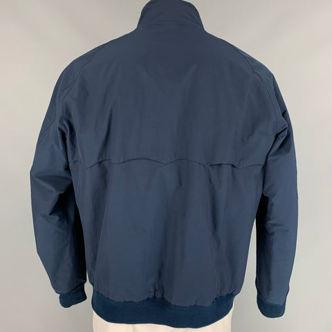 BARACUTA Talla 46 Chaqueta con cremallera de algodón / poliéster azul marino