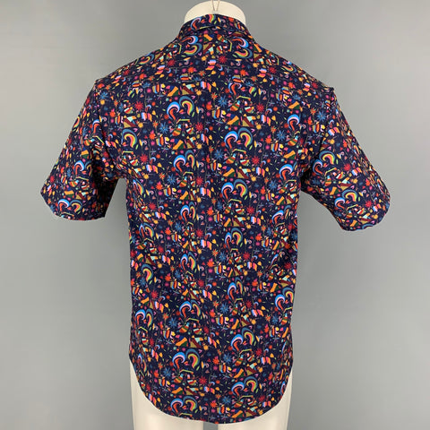 JONATHAN COHEN Size XS Multi-Color Print Silk Camp Short Sleeve Shirt