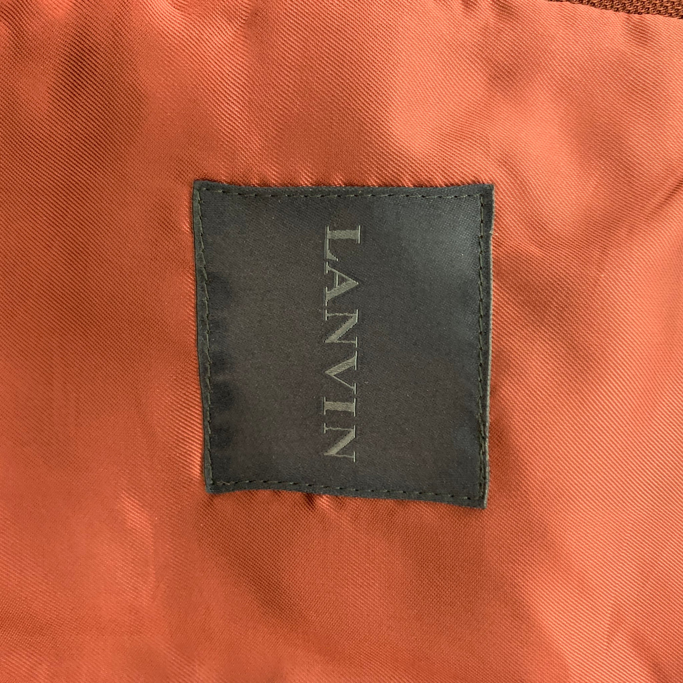 LANVIN Size 38 Burgundy Wool Viscose Blend Notch Lapel Sport Coat