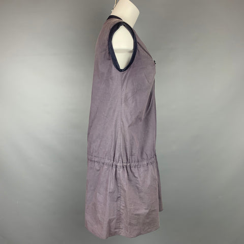 BRUNELLO CUCINELLI Size L Purple Cotton / Lycra Sleeveless Dress