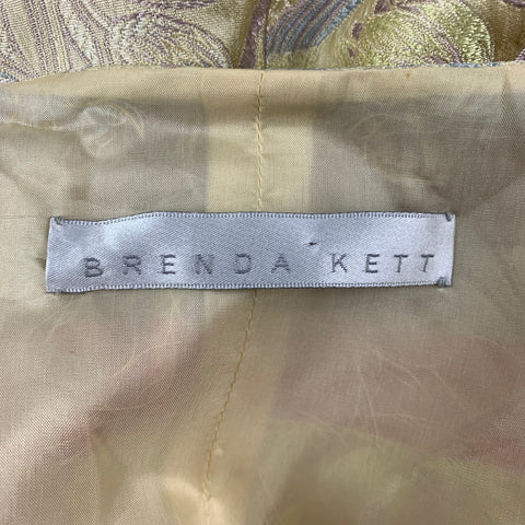 BRENDA KETT Size M Pink Beige Cashmere Buttoned Vest
