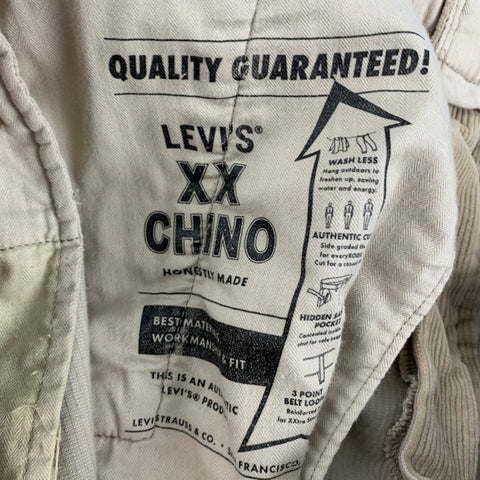 LEVI'S XX CHINO Size 34 Tan Corduroy Cotton Polyester Casual Pants