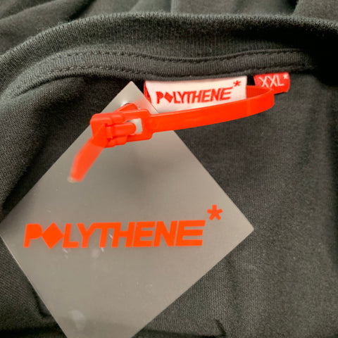 POLYTHÈNE Taille XXL Noir Orange Logo Coton T-shirt à manches longues