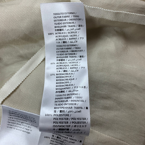 STELLA McCARTNEY Taille S Gilet en fausse fourrure acrylique beige