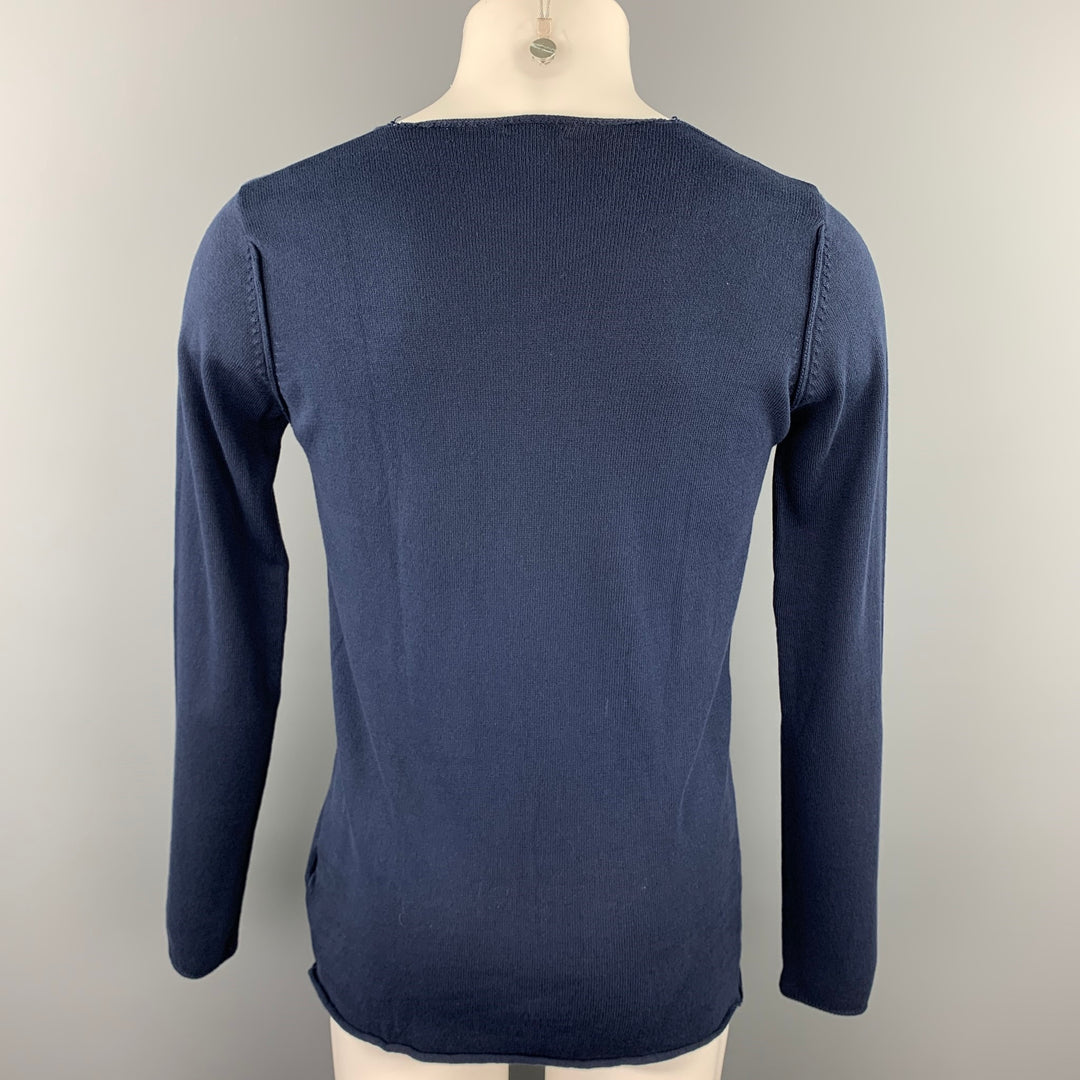 IMPERIAL Jersey azul marino de algodón con cuello barco Talla S