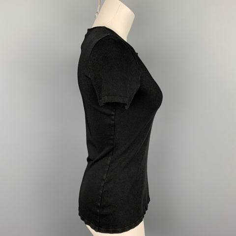 Collection RALPH LAUREN Taille M T-Shirt Rayonne Noir