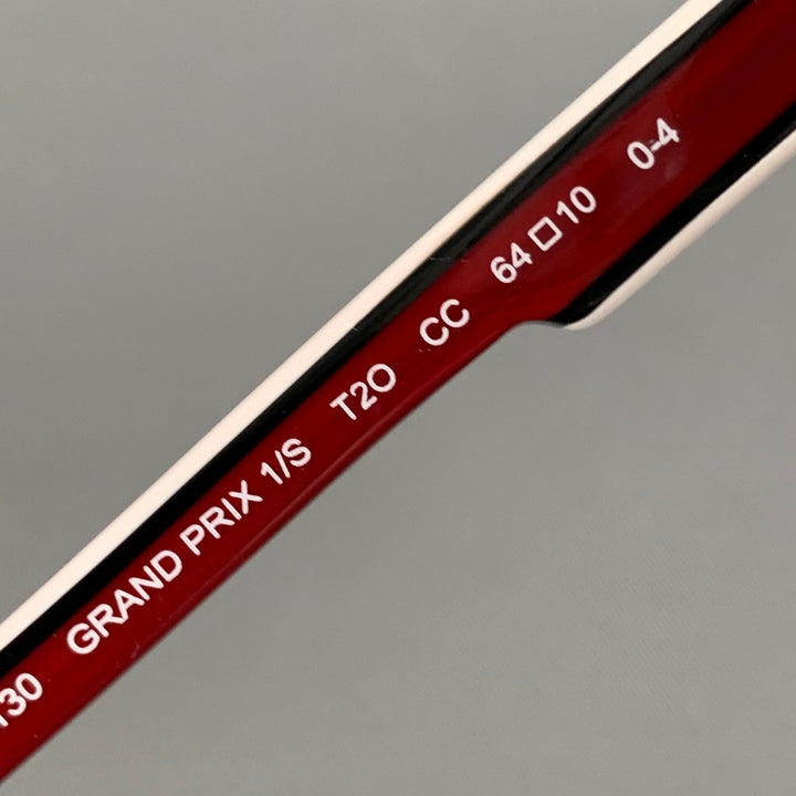 CARRERA GRAND PRIX White Red Stripe Acetate Sunglasses