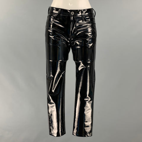 JUNYA WATANABE Taille S Pantalon décontracté en polyester noir uni coupe jean