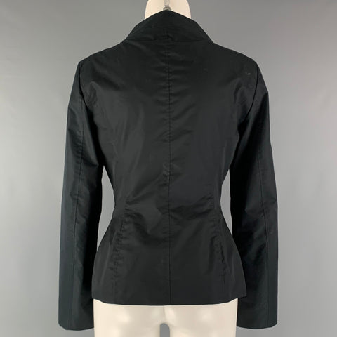 JIL SANDER Taille 6 Blazer en coton et polyester noir