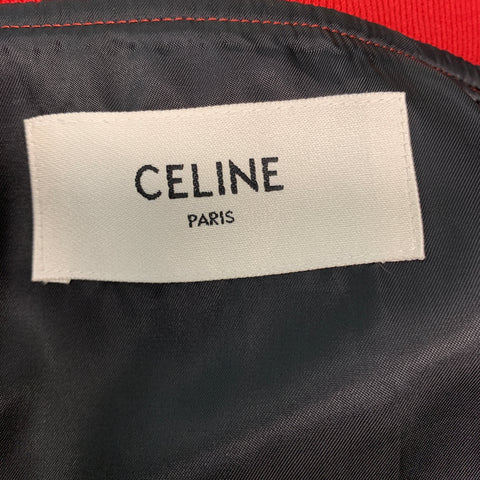 CELINE Size 44 Red Polyester Bomber Jacket
