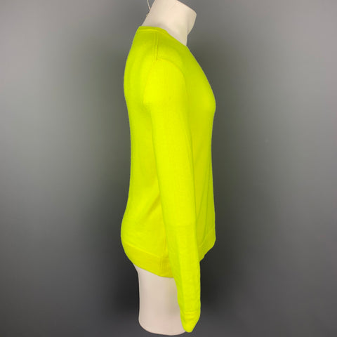 NICK WOOSTER x PAUL & SHARK Size M Yellow Cashmere / Nylon Crew-Neck Pullover Sweater