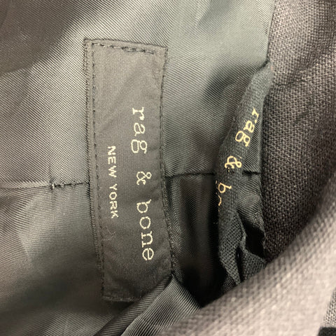 RAG &amp; BONE Abrigo deportivo con solapa de muesca de lana color carbón Talla 40