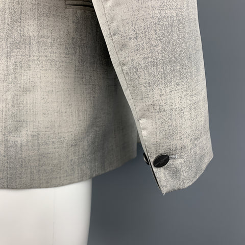 MAISON MARGIELA Sartorial Size 38 Gray Marbled Wool Peak Lapel Double Breasted Sport Coat