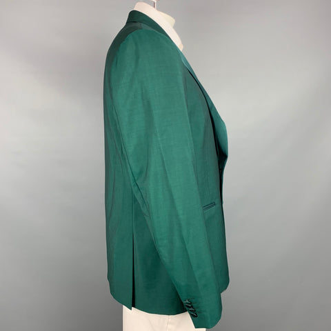 PAUL SMITH Soho Fit Size 46 Regular Green Wool / Mohair Sport Coat