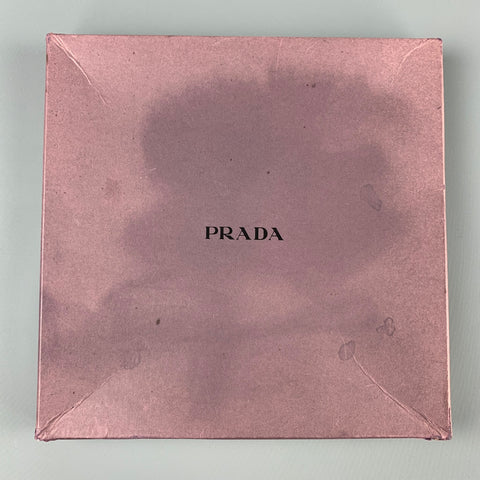 PRADA Collier à nouer en plumes en tissu noir