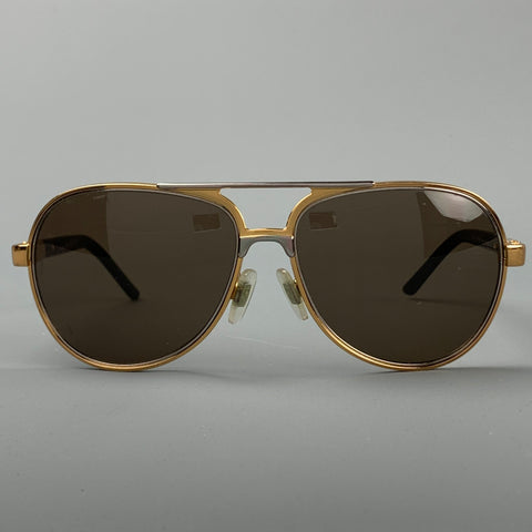 DOLCE & GABBANA Gold Metal Aviator Sunglasses
