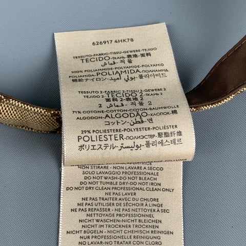 GUCCI Size XL Tan Brown Monogram Canvas Reversible Bucket Hat