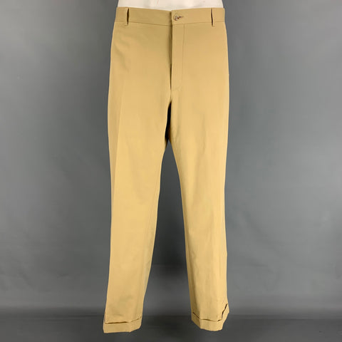 POLO by RALPH LAUREN Size 46 Beige Cotton Notch Lapel Suit