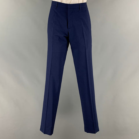 THE KOOPLES Size 38 Navy Houndstooth Wool Single Breasted Suit
