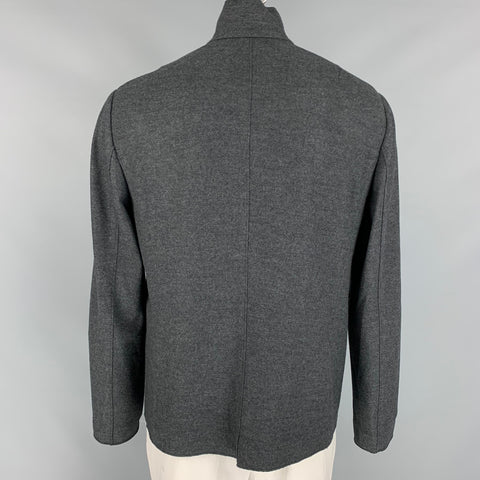RAG & BONE Size L Charcoal Wool Buttoned Prospect Cardigan Jacket
