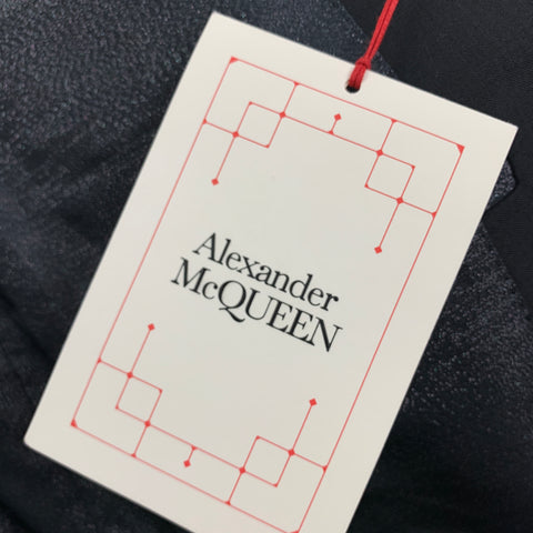 ALEXANDER MCQUEEN Size 40 Black White Stripe Wool Mohair Sport Coat