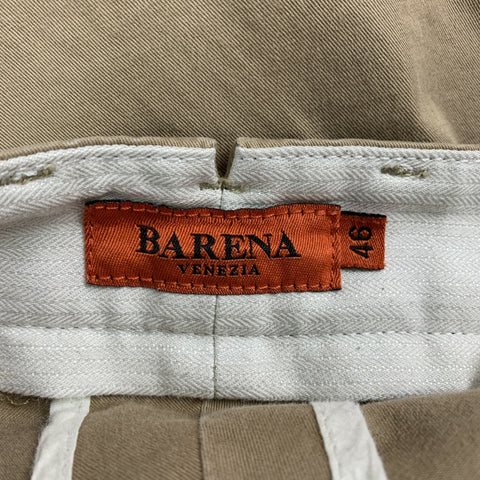 BARENA Pantalon décontracté chino en coton kaki taille 30