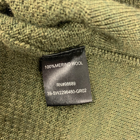 TODD SNYDER Size M Olive Merino Wool Crew-Neck Pullover