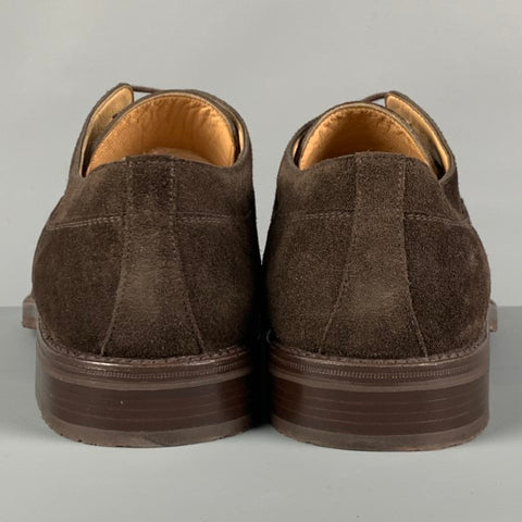 GRAVATI per WILSON and DEAN Size 12 Brown Solid Leather Split Toe Lace Up Shoes