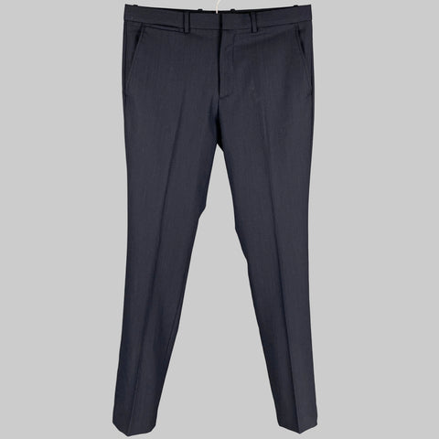 THEORY Size 32 Navy Wool Flat Front Dress Pants