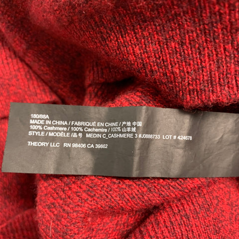 THEORY Size M Red Brown Cashmere Crew-Neck Pullover