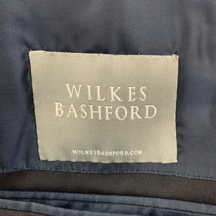 ERMENEGILDO ZEGNA pour WILKES BASHFORD Taille 48 Manteau de sport à simple boutonnage en laine marine