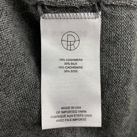 THE ROW Size XS Grey Cashmere / Silk Heather Oversized Sweater