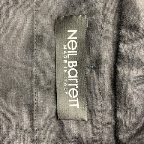 NEIL BARRETT Size 36 Navy Solid Polyester Blend Casual Pants