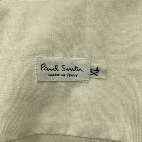 PAUL SMITH Size XL White Floral Embroidered Cotton Button Up Shirt