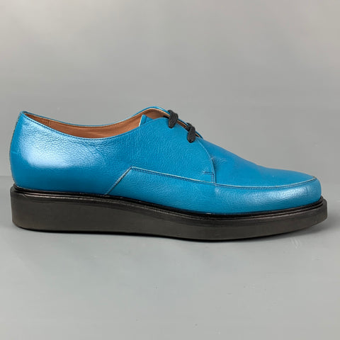 PAUL SMITH Taille 10 Chaussures à lacets en cuir bleu