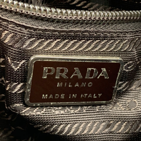 Vintage PRADA Black Leather Cross Body Handbag