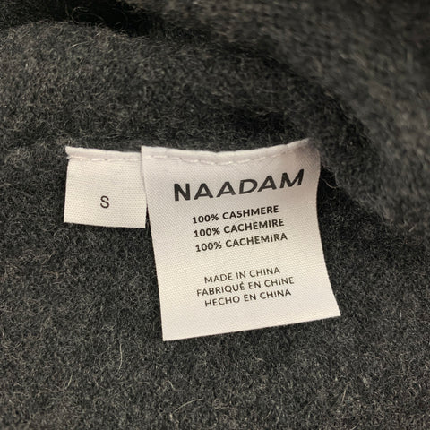 NAADAM Size S Charcoal Cashmere Turtleneck Pullover