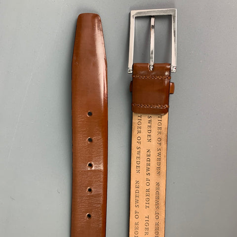 TIGER of SWEDEN Size 38 Brown Leather Belt