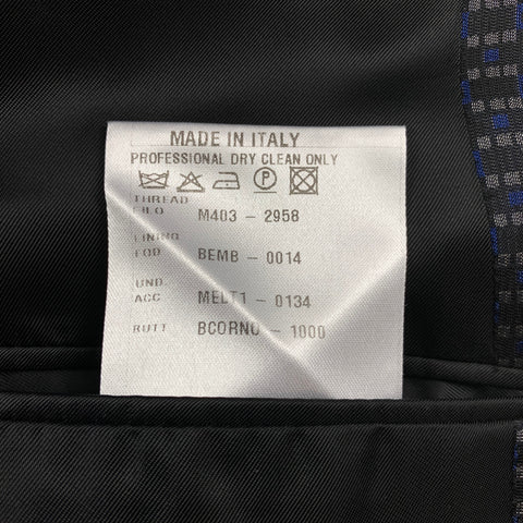 LANVIN Size 40 Regular Grey Blue Print Viscose Silk Sport Coat