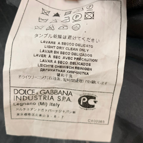 DOLCE & GABBANA Size 42 Grey White Pinstripe Virgin Wool Sport Coat
