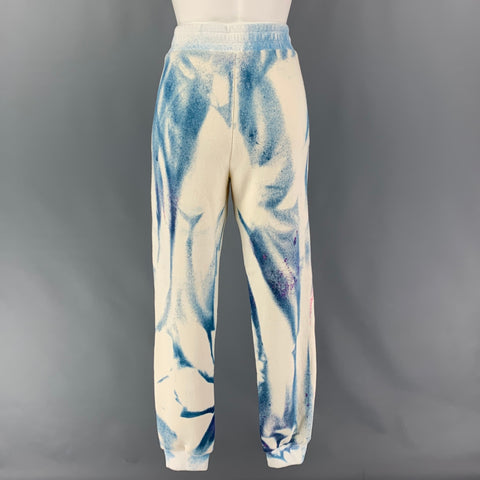 THE ELDER STATESMAN Size XS Cream Multi-Color Cotton Cashmere Casual Pants