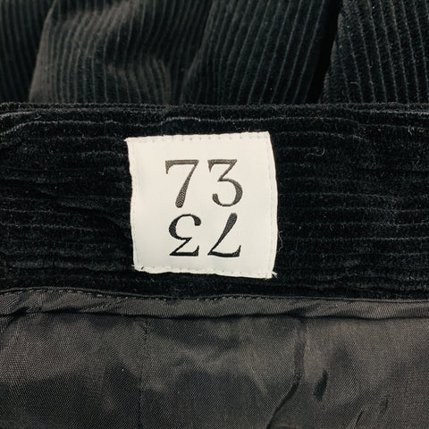 73 LONDON Size 32 Black Corduroy Cotton Boot Cut Casual Pants