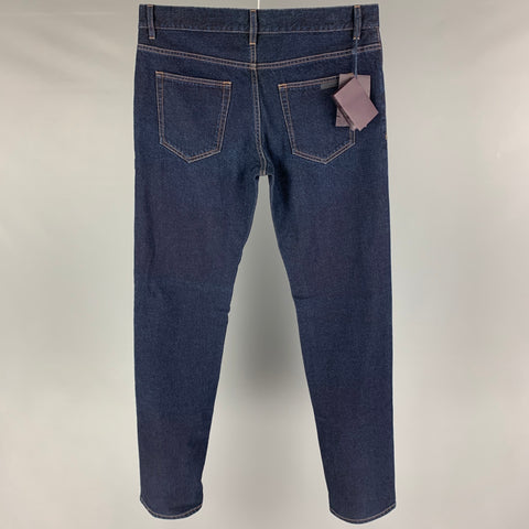 PRADA Size 33 Blue Cotton Slim Jeans
