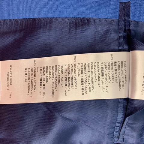 ALEXANDER MCQUEEN Size 40 Blue Wool Mohair Notch Lapel Suit