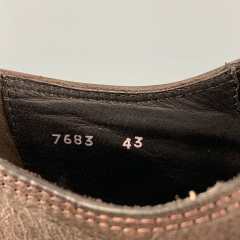 ANTONIO MAURIZI Taille 10 Chaussures à lacets en cuir marron