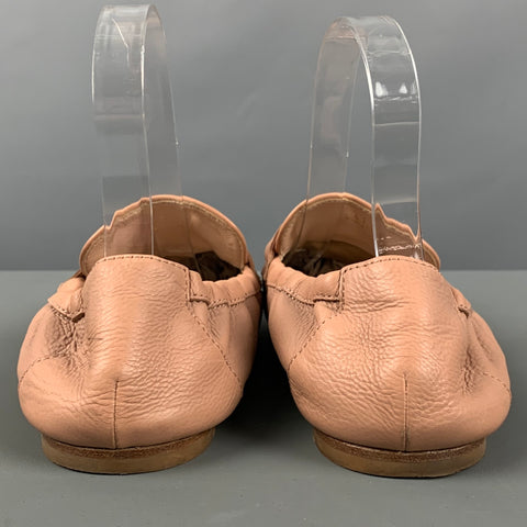 TOD'S Zapatos planos de cuero beige talla 11