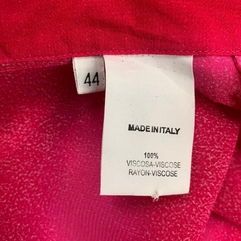 V2 by VERSACE Size 8 Pink Red Viscose Stripe Button Up Shirt